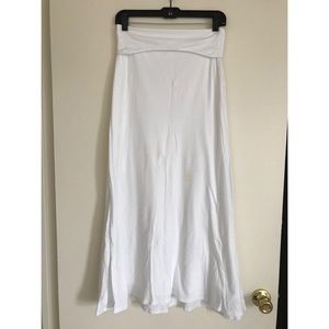 Express white fold over maxi long skirt